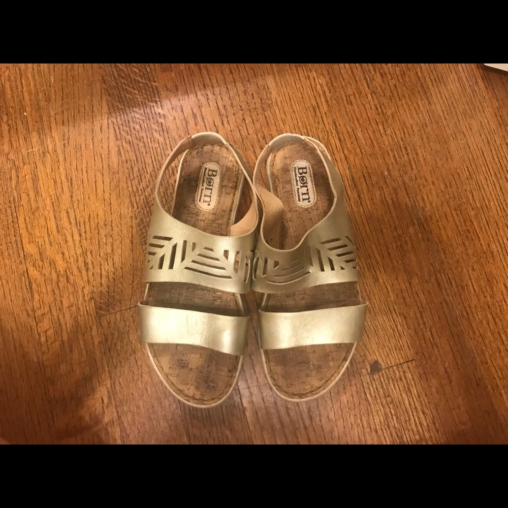 Born gold strap sandals